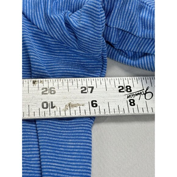 Johnnie-O Shirt Men's XXL Blue Striped Quarter-Zip Pullover Performance Golf - Picture 7 of 9